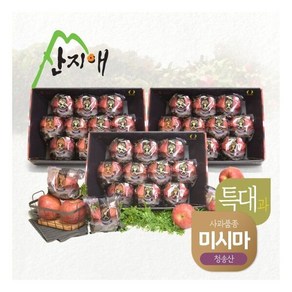 산지애 블랙라벨 특대 사과 9kg (3kg*3박스) / 청송 미시마 세척사과, 단품