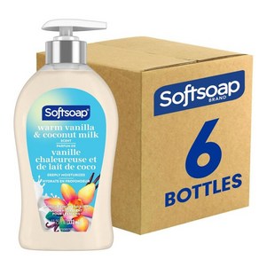 부드러운 비누 테라피 쿨링 유칼립투스 천일염향 각질제거 액상 손비누 11.25 Oz 6팩 Softsoap, Wam Vanilla & Coconut MilkSo