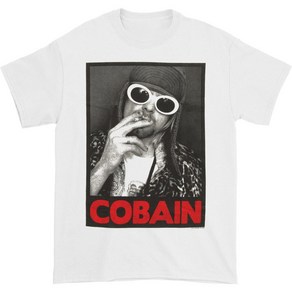 ROCKPANDA Nivana Kut Cobain Smoking Box Photo Regula Mens T 반팔티