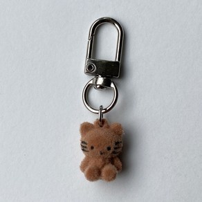 [비웨이] 포슬포슬 고양이 키링, 1개, 2.브라운