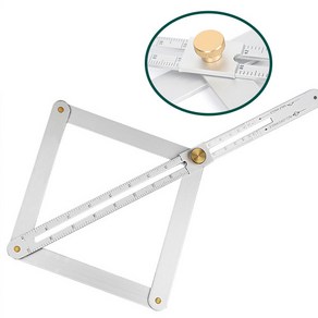 레인워크 다기능 목공 각도기 타일 눈금자 측정자 자유각도 측정 만능 모서리 각도자 숏형 G55, 모서리각도자(숏형), 1개