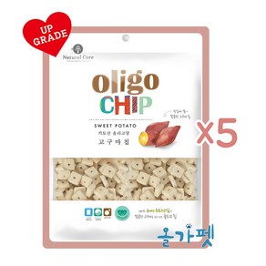 네츄럴코어 올리고칩 강아지간식 + 크래커, 250g, 5팩, 고구마