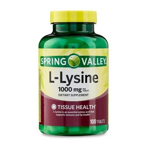 스프링밸리 엘 라이신 1000mg Sping Valley L-Lysine, 1개, 100정