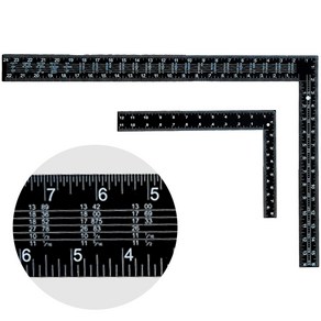 무핑 공업 목공용 직각자 cm 인치 단위 표기, 200x300mm, 1개