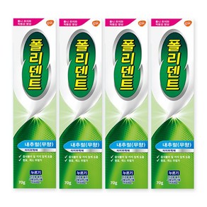 폴리덴트 의치부착재 70g 내추럴 무향 4개, 1개입