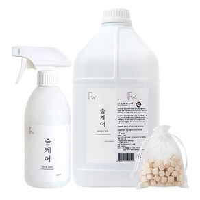 숲케어 편백수 피톤치드 스프레이 500ml+리필4l+편백큐브