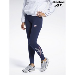 리복 Reebok 여성 클래식 CL TS 빅 로고 레깅스 REPA1E055N2