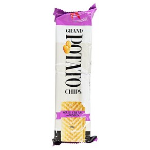 에스토니아 GRAND 사우어크림 앤드 어니언 90g / POTATO CHIPS SOUR CREAM ONION 발스낵 그랜드 감자칩 간식 술안주, 1개