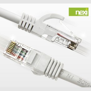 (NEXI) UTP CAT.6 1M ~ 30M 케이블 단선구조 화이트색상 기가랜케이블, 10m, 1개