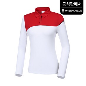 [와이드앵글 공식] [골프] 여성 블럭형 카라 티셔츠 L WWP20201W2