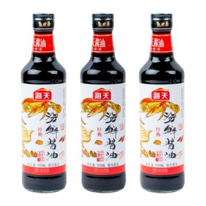 <중화국제>중국간장 해천 해선간장 해산물용간장 양조간장500ml, 3개, 500ml