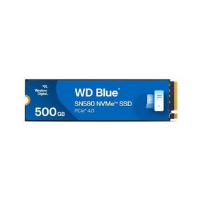 Westen Digital 2TB WD Blue SN580 NVMe 내부 솔리드 스테이트 드라이브 SSD - Gen4 x4 PCIe 16Gbs M.2 2280 최대 4150MBs, 500GB, 2) 500GB, 없음