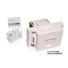 세이프네트워크 SAFE-A6-MODULE 키스톤 잭 (CAT.6 대각형), 1개, 43mm