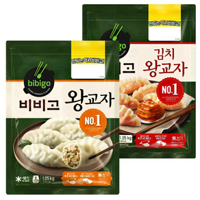 CJ 비비고 왕교자만두1050g+김치왕교자1050g, 1.05kg, 1세트