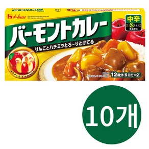 하우스푸드 바몬드 카레 중간맛, 10개, 230g