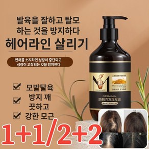 1+1/2+2 탈모 샴푸 1위 발모 샴푸 모낭 리페어 두피의 성장을 자극하여 400ML, 3+3