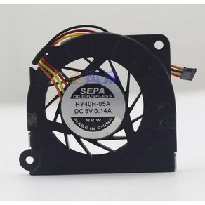 노트북 송풍기 PWM 냉각 라디에이터 CPU 쿨러 팬 SEPA HY40H 05A 풍량 40x38x5mm 4005 4cm DC 5V 0.14A, Fan A, 1개