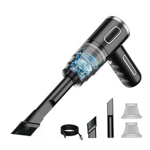 강력한 18000RPM 차량용 진공 청소기 29000pa 무선 휴대용 진공 청소기 가정용, Black