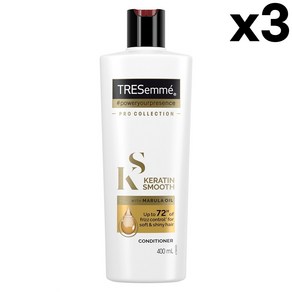 TRESemme Keratin Smooth Conditioner 트레제메 케라틴 스무스 컨디셔너 400ml 3팩