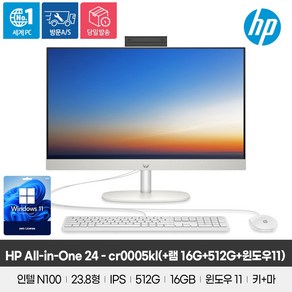 HP 2024 올인원 24 N-시리즈 인텔 12세대, 512GB, 16GB, WIN11 Po