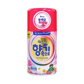 산도깨비 방향제 자동분사기용 향캔 동백꽃향 리필, 4개, 290ml