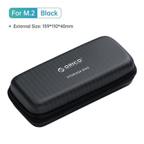 스팀덱 케이스 ORICO Ssd Nvme M2 하드 디스크 보호 가방 외부 SSD 케이블/U 대용량 다채로운 스토리지, 1개, 1.Black