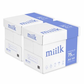 밀크 A4용지 75g 2박스(5000매)(Miilk)