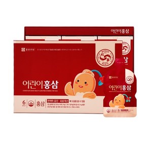 종근당 어린이 6년근 홍삼액 국내산 면역강화 (20ml 30포) 1개월분, 20ml, 30개