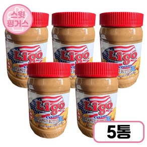 리고 땅콩버터잼 크리미, 462g, 5개