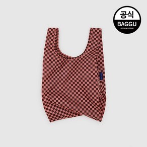 BAGGU 바쿠 FA24 베이비 핑크 브라운 체크