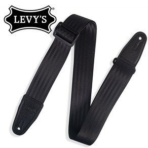 Levys - Basic Seatbelt Black-2 Stap / 기타 & 베이스 스트랩 (M8SB-BLK), 1개