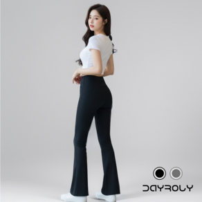 데이로리 여성 하이웨스트 밴딩 필라테스 요가 부츠컷 레깅스