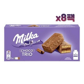 Milka 독일 밀카 초코 트리오 3층 초코케이크 150g x8팩, 8개