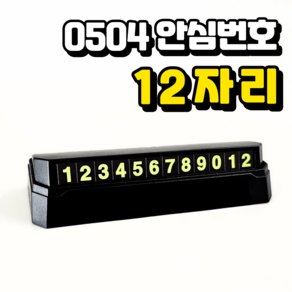 유니샵 12자리 주차번호판 안심번호 야광 2025년 고급형, 1개, 블랙