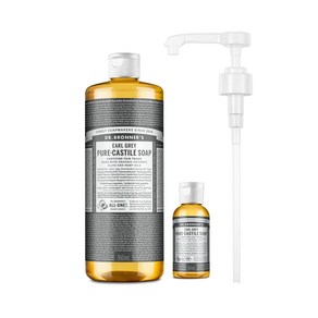 닥터브로너스 캐스틸 솝 얼그레이 950ml+60ml+펌프 세트, 1.01kg, 1세트