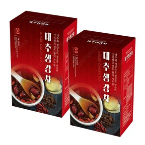 지노 대추생강차 50T x 2개 / 일회용 전통차 대추차 생강차스틱, 대추생강차 50Tx2개, 단품, 50개입, 15g