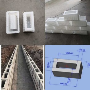 시멘트거푸집 DIY 셀프 금형 마당 만들기 문양 벽돌 타일 보도블럭 틀 시공 콘크리트, 9. 20x20x12 정사각 홀, 1개