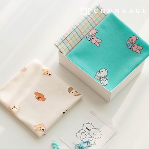 천가게 원단패키지 동물 자투리원단 강아지 체크천 인형 강아지 옷만들기 3종 183, 1개