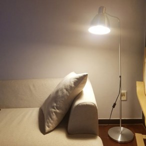 이케아 IKEA 장스탠드 레르스타 LED 스탠드 필립스전구 포함, IK 레르스타 실버+필립스전구 500루멘 백색