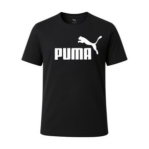 [푸마] PUMA 에센셜 NO.1 로고 남성 반팔티 블랙 682532-01