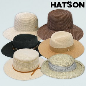 [햇츠온]H-FA HatsON 브랜드 여름 여성 남성 밀짚 햇 벙거지 휴양지 창넓은 그늘 썬캡 모자 AD