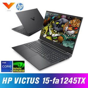 HP 빅터스 15-fa1245TX + Win11 / RTX3050 / 13세대 i5-13420H / 게이밍노트북, Victus 15-fa1245TX, WIN11 Po, 16GB, 512GB, Mica Silve