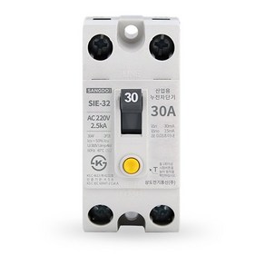 상도 누전차단기 산업용 SIE-32 15A 20A 30A 고감도 2.5Ka, 일반, 15, 1개