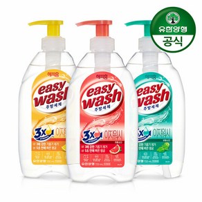 해피홈 이지워시 주방세제 720mlx2개(자몽소다/레몬소다/바질소다), 레몬소다, 2개, 720ml