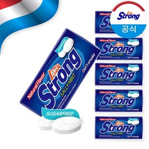 알프스 스트롱 네덜란드에서 온 샐리민트 페퍼민트 캔디, 30g, 6개