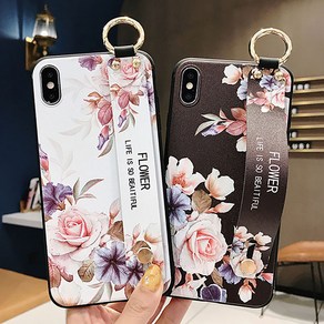 신서엔코 갤럭시S21시리즈 케이스 Galaxy Phone Case SCS-1547 블라썸 일러스트 핸드 스트랩 케이스