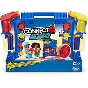 Connect 4 Blast! 게임 Nerf로 구동 Nerf 블래스터와 Nerf 폼 다트 포함 만 8세 이상 아동용 게임