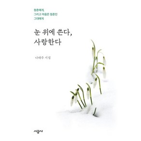 눈 위에 쓴다 사랑한다:청춘에게 그리고 마음은 청춘인 그대에게, 시공사, 나태주