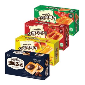 후렌치파이 딸기 + 사과 + 애플망고 +쁘띠초코 / (각1 총4), 1세트, 755g