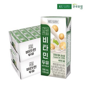 건국두유 비타민 두유 190ml 48팩, 48개